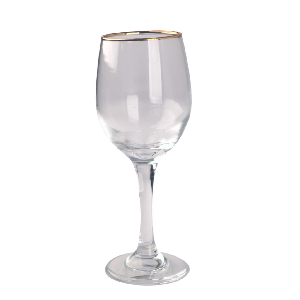 GOLD RIM 20CM WINE GLASS Home Land Furnishings