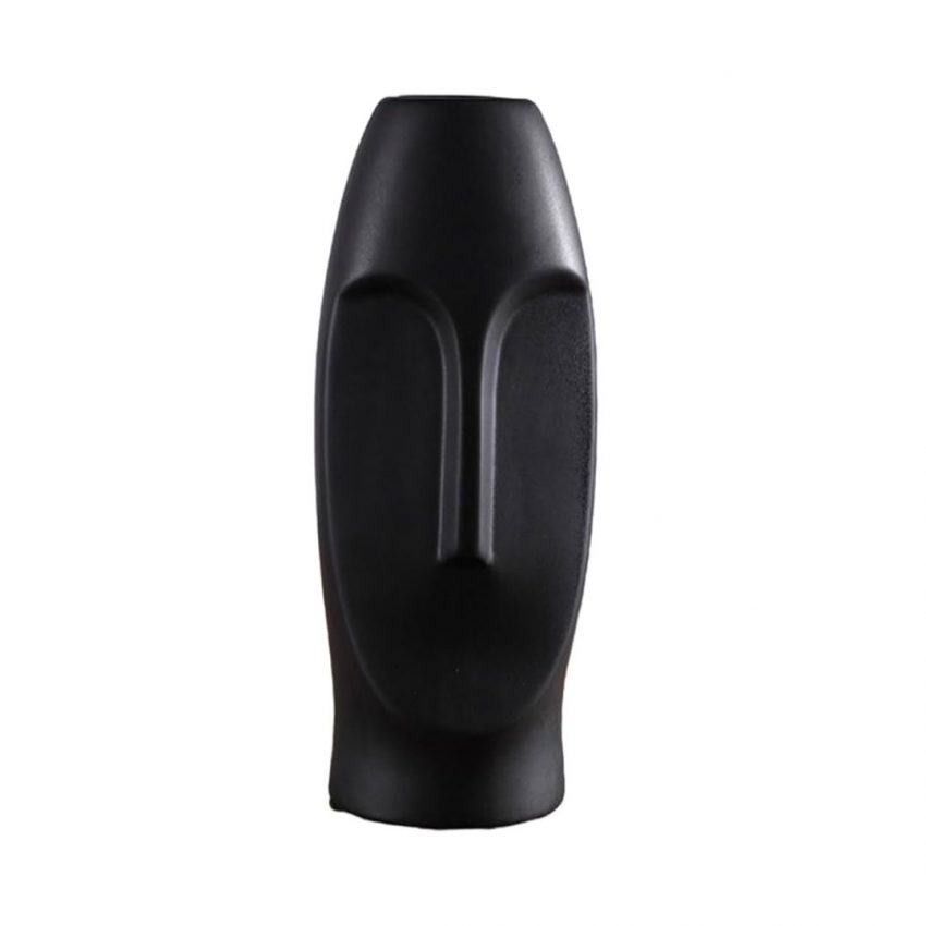 Mission 24cm Ceramic Vase-BLACK