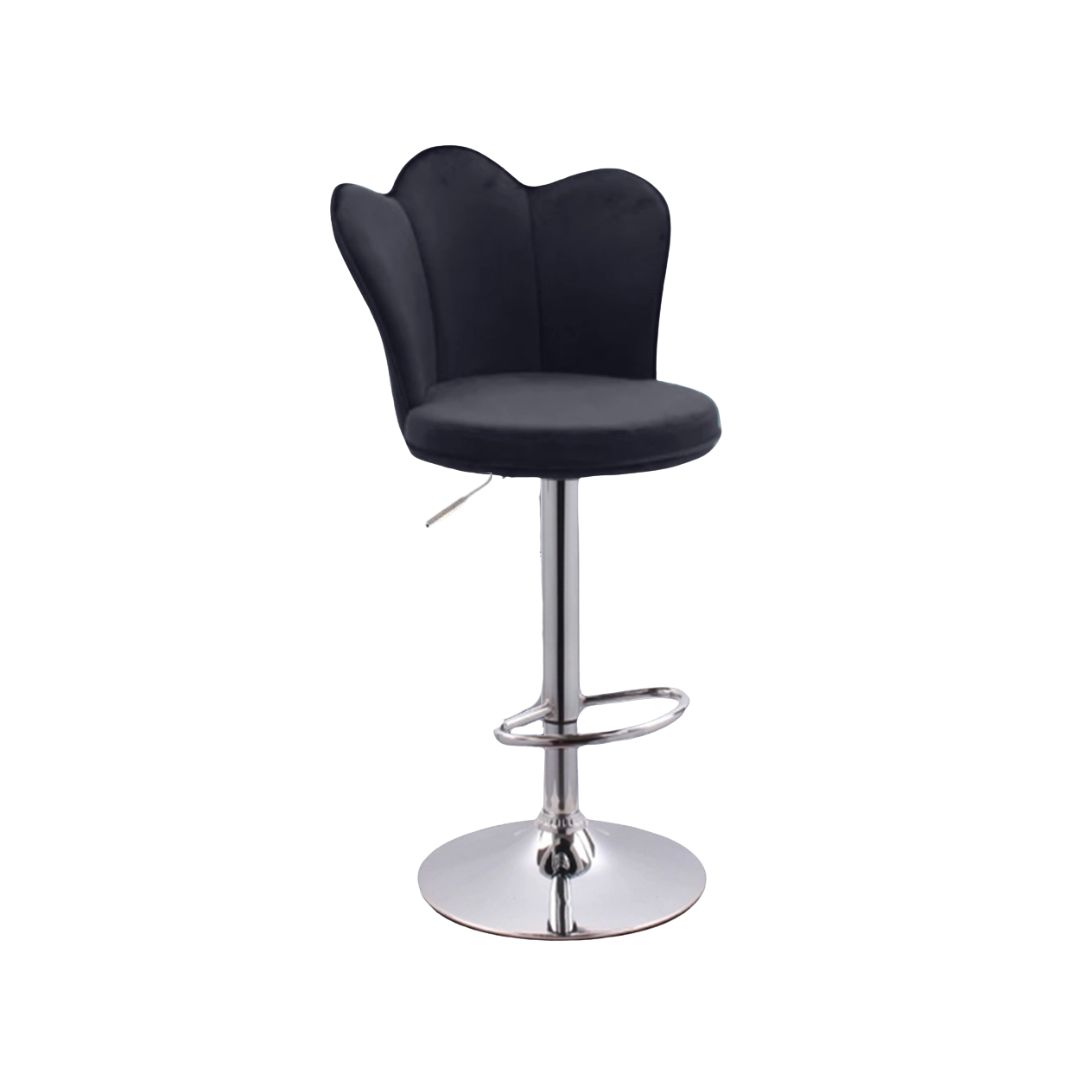 PETAL BACK CHROME BASE BAR CHAIR 1 Piece - Image 4