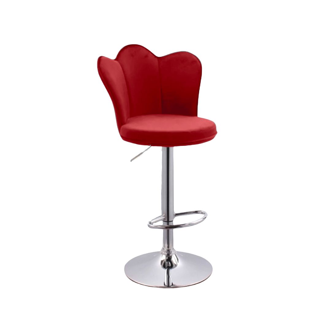 PETAL BACK CHROME BASE BAR CHAIR 1 Piece - Image 3