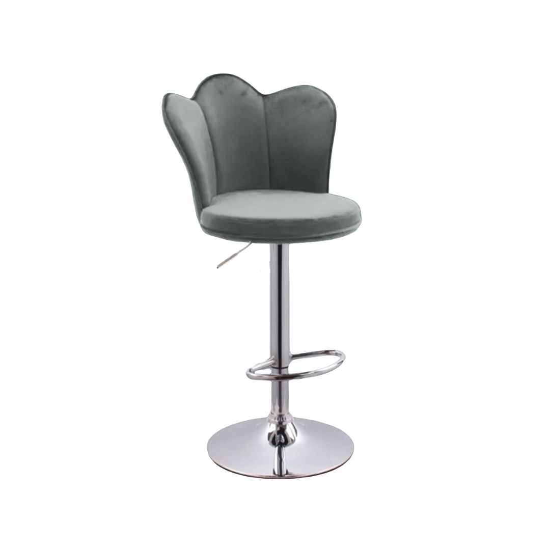 PETAL BACK CHROME BASE BAR CHAIR 1 Piece - Image 2
