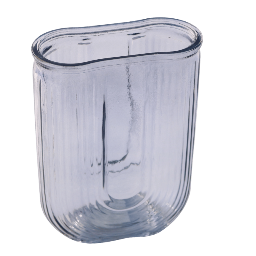 U 13x18cm glass vase-clear