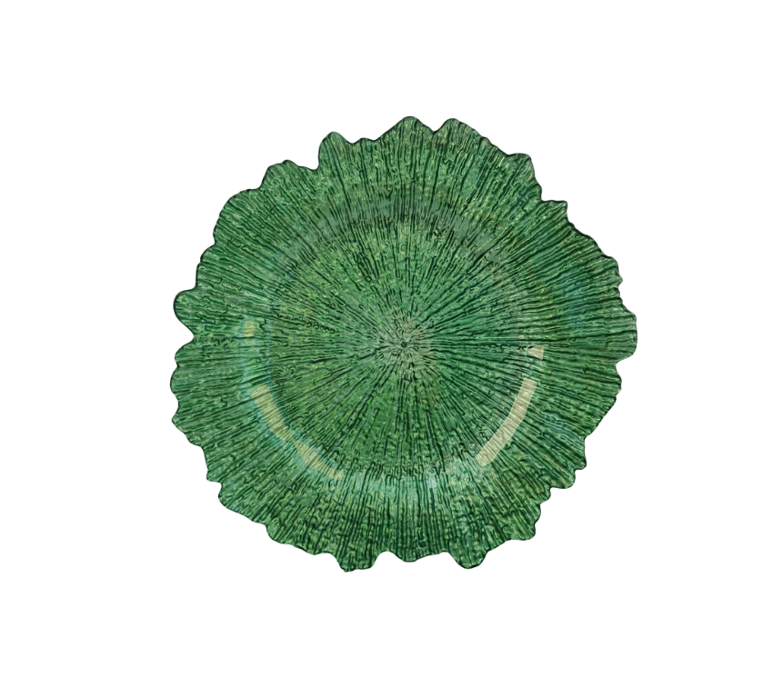 Splash 13in Plastic charger Plate - Green