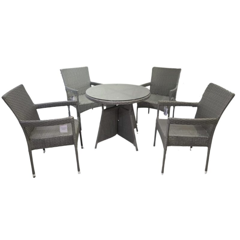 wicker outdoor chat table set patio casual dining set