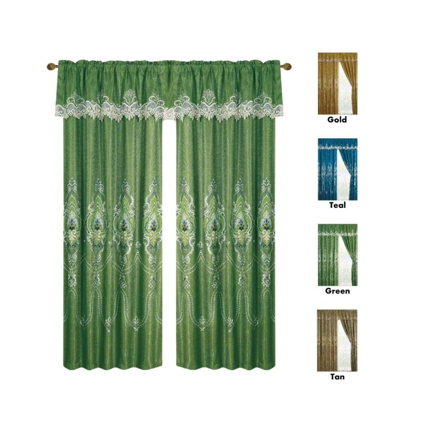 PANEL - ANDY EMB. W/VALANCE 2pcs/PKG
