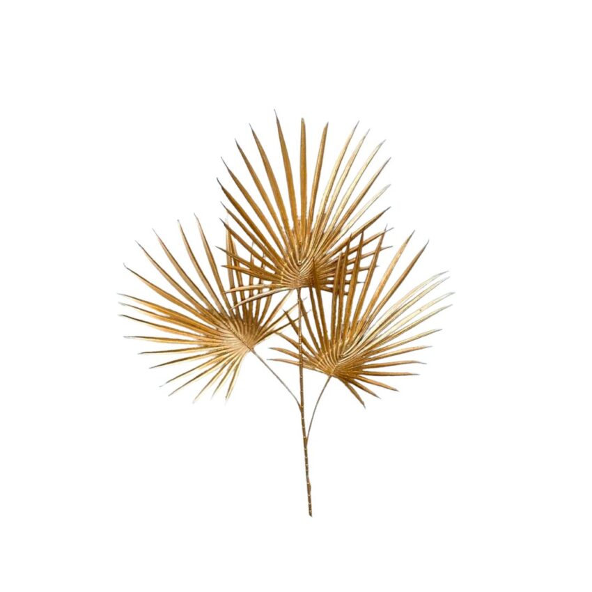 Artificial 65cm golden 3-head palm
