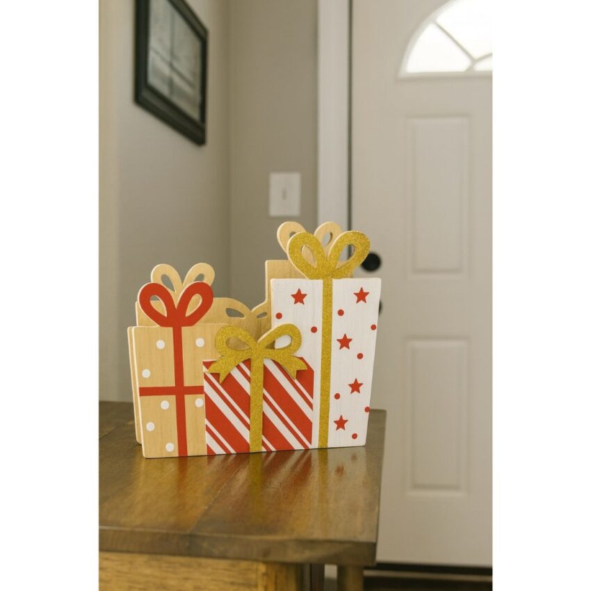 XMAS 24cm Wooden Gift Box