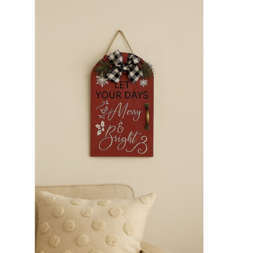 XMAS 30x17cm wooden plaque