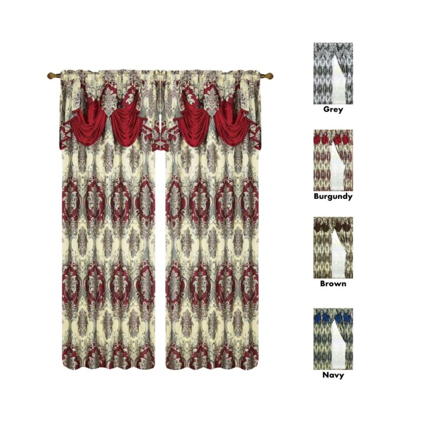 PANEL - ATHENA JACQ. VALANCE 2pcs/PKG