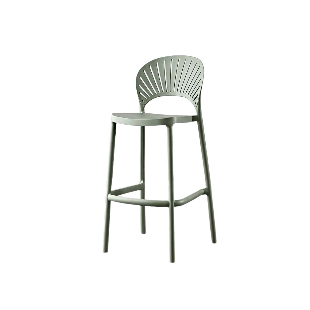 Plastic retro fan back bar chair - Image 5