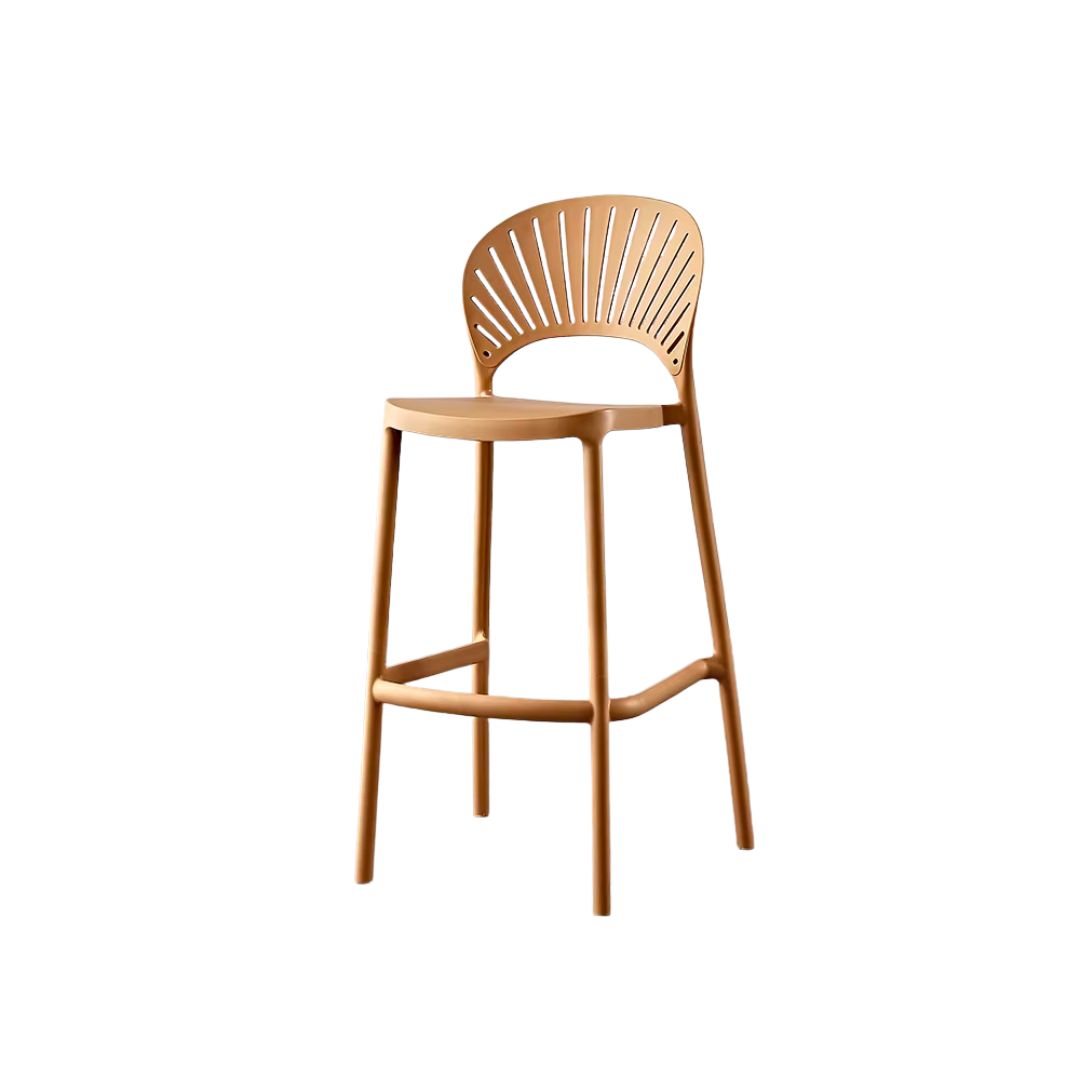 Plastic retro fan back bar chair - Image 6