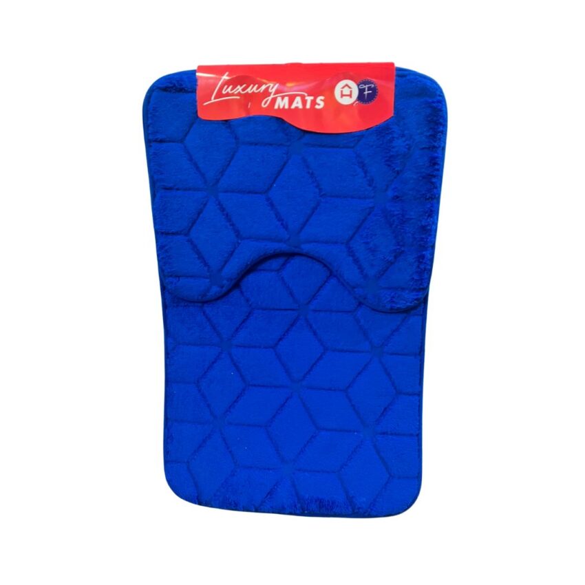 Texture 2pc poly bathroom mat set