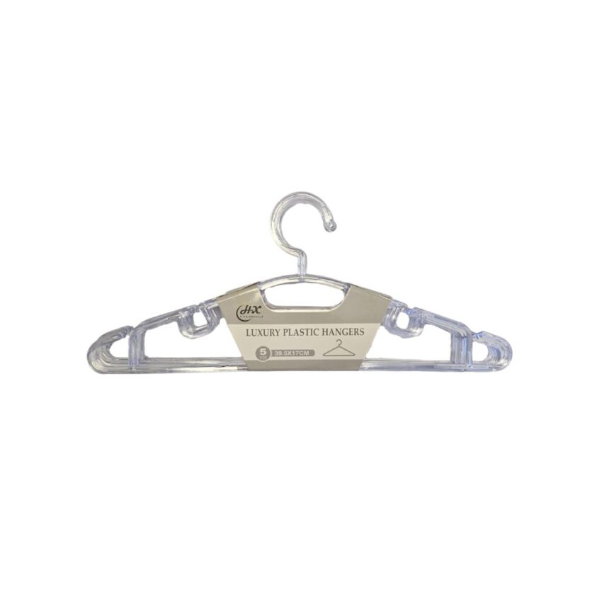 Transparent 5pc clothes hanger