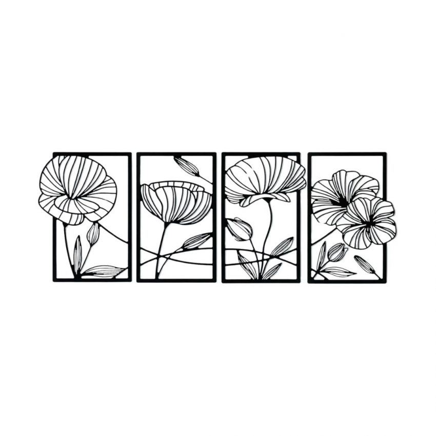 Flower 4pc Wall Art