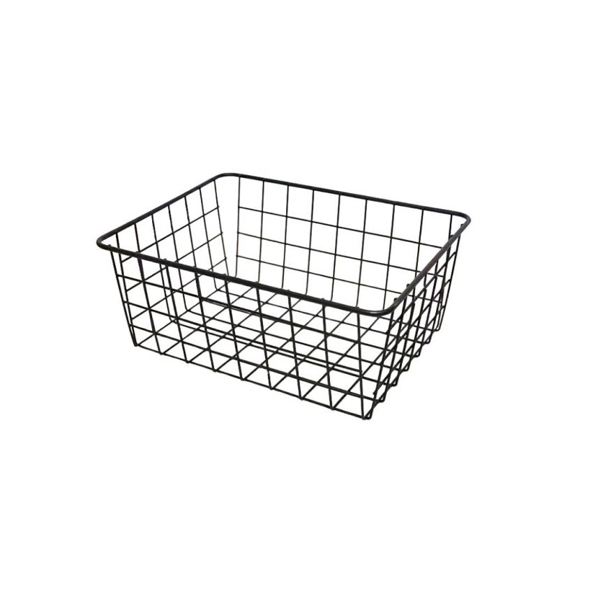 Wire Storage Basket 14"  - Black