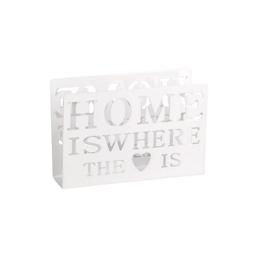 Home Sweet Metal Tissue Holder-15x10cm