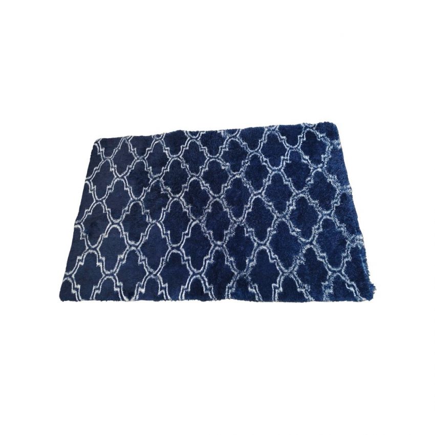 Fluffy hallway mat-BLU