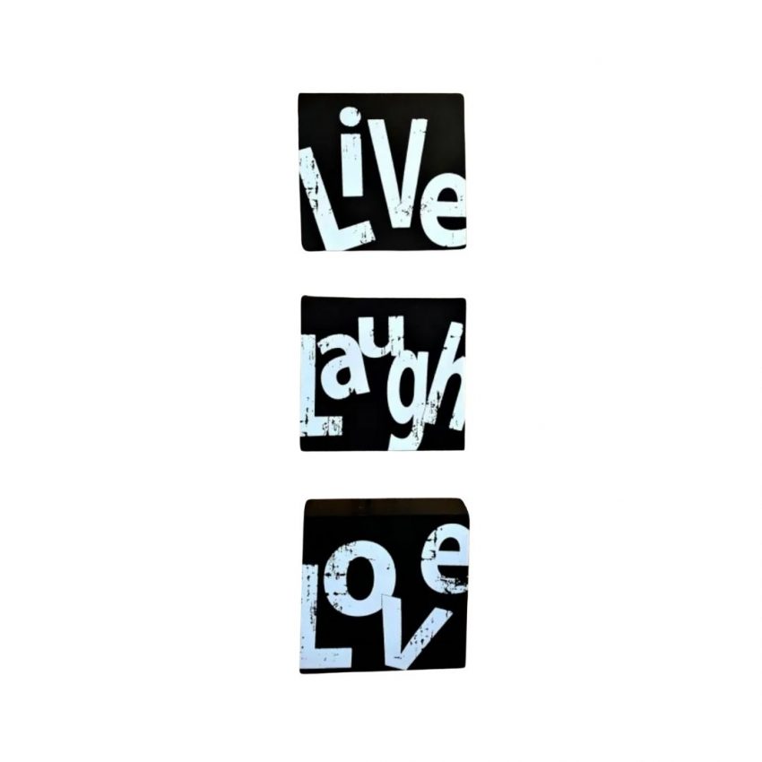 LIVE LOVE LAUGH 18CM WOODEN CRAFT DÉCOR