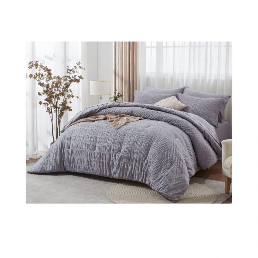 7pc Polyester Comforter Set - L. Grey