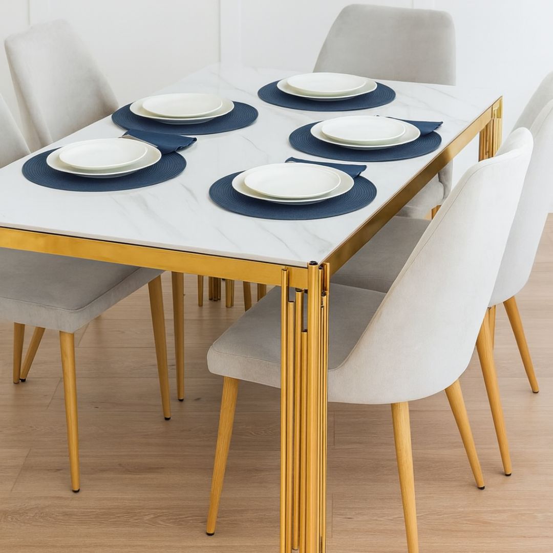 Iridessa gold dining table