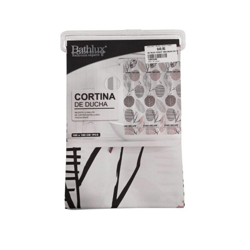 BATHLUX FOREST 180X180CM EVA SHOWER CURTAIN