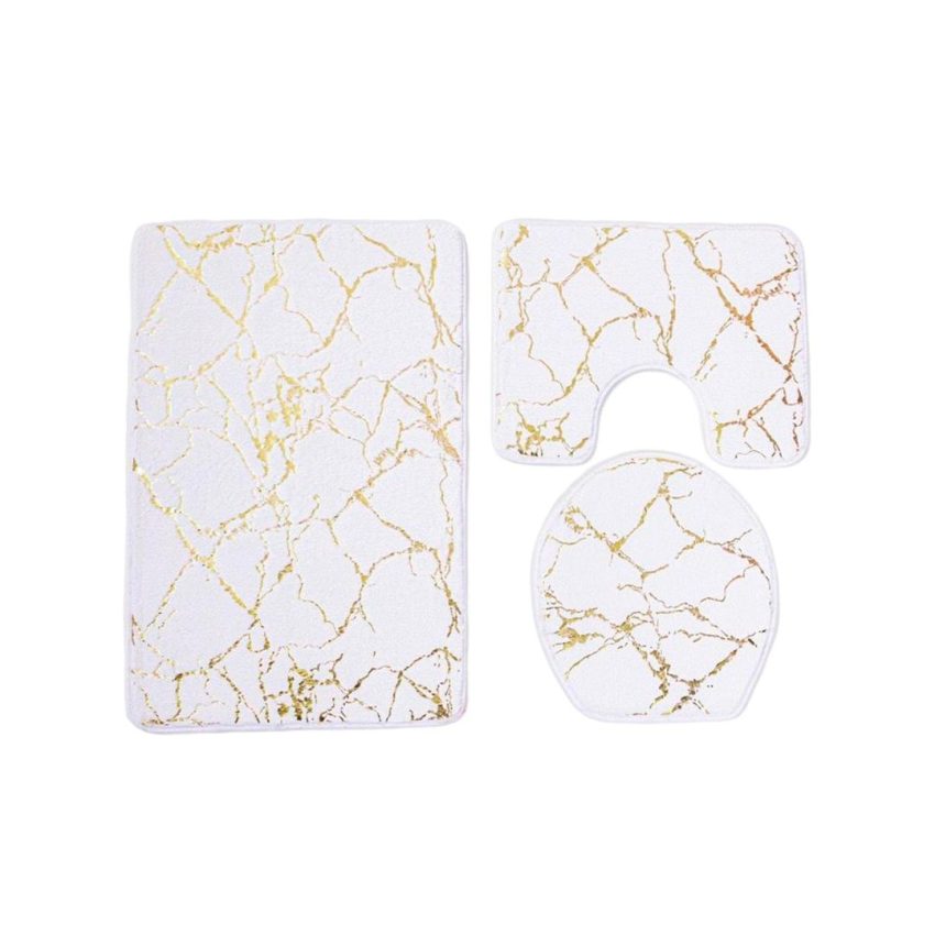 BATH MAT SET - EMBOSSED 3PC.