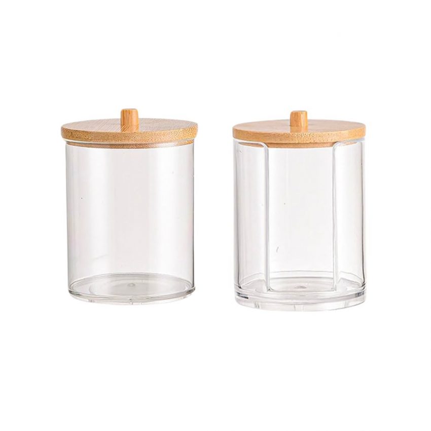 Cotton Swab Holder w Lid, 7x10.5cm
