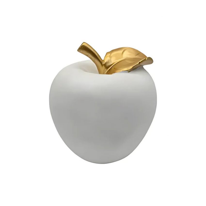 WHITE EVE 18.5CM RESIN APPLE