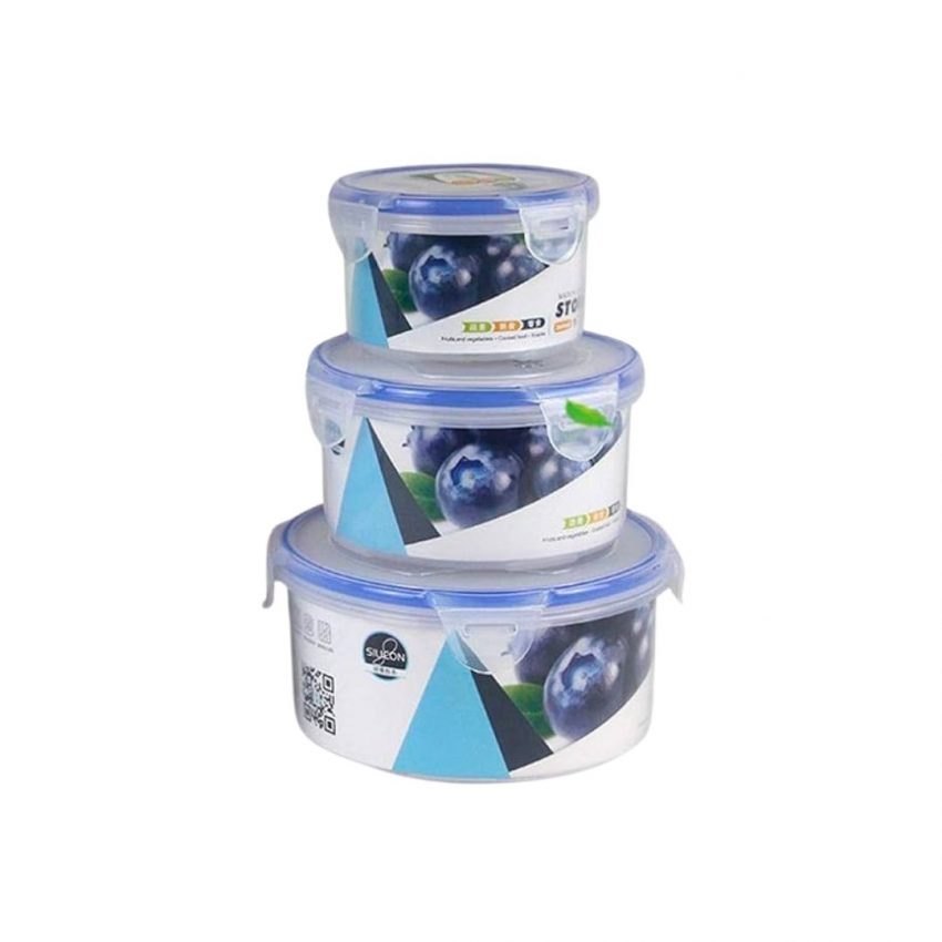 3pcs Round plastic food crisper