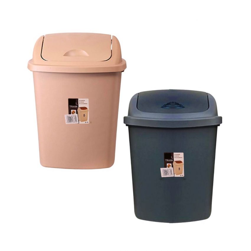 2tone 70L garbage bin w/lid