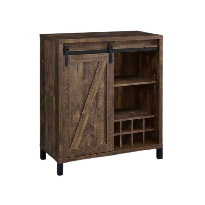 BAR CABINET - RUSTIC OAK