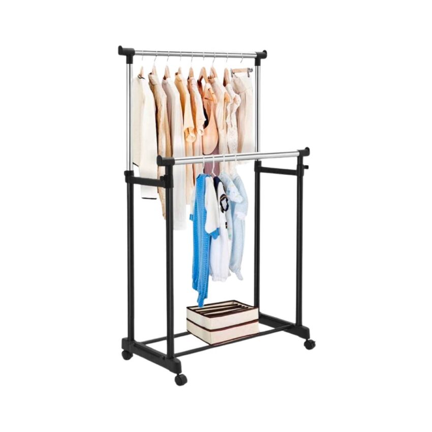 Portable Clothes Rack - 69x37x138cm - Double