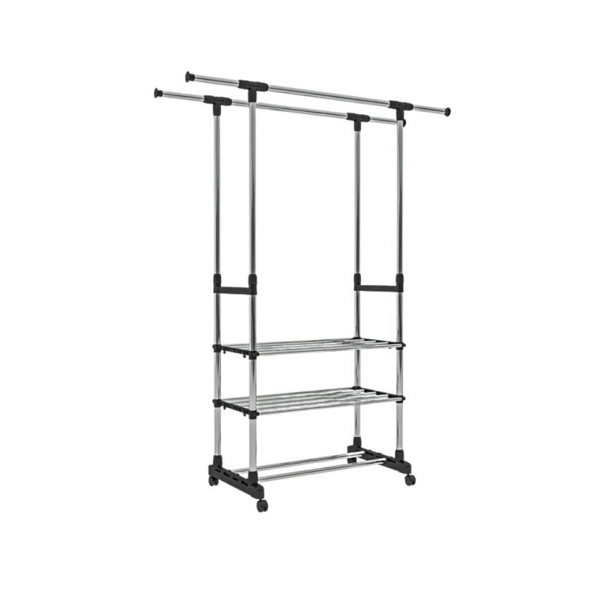 Iron 5ft clothing double rack