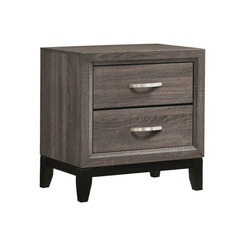 Watson 2-drawer Nightstand Grey Oak