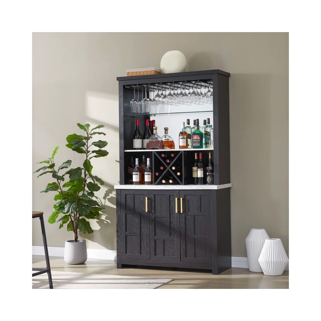Hampton Wine Bar Unit - Black