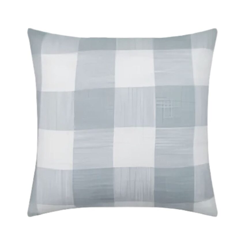 PLAID CUSHIONS W/FILLERS-LT. GREY