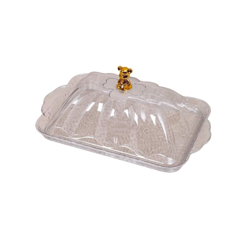 Solstice Gold Serving Tray with Cover