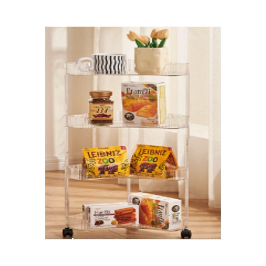 4 Tier Plastic Storage Trolley w wheels