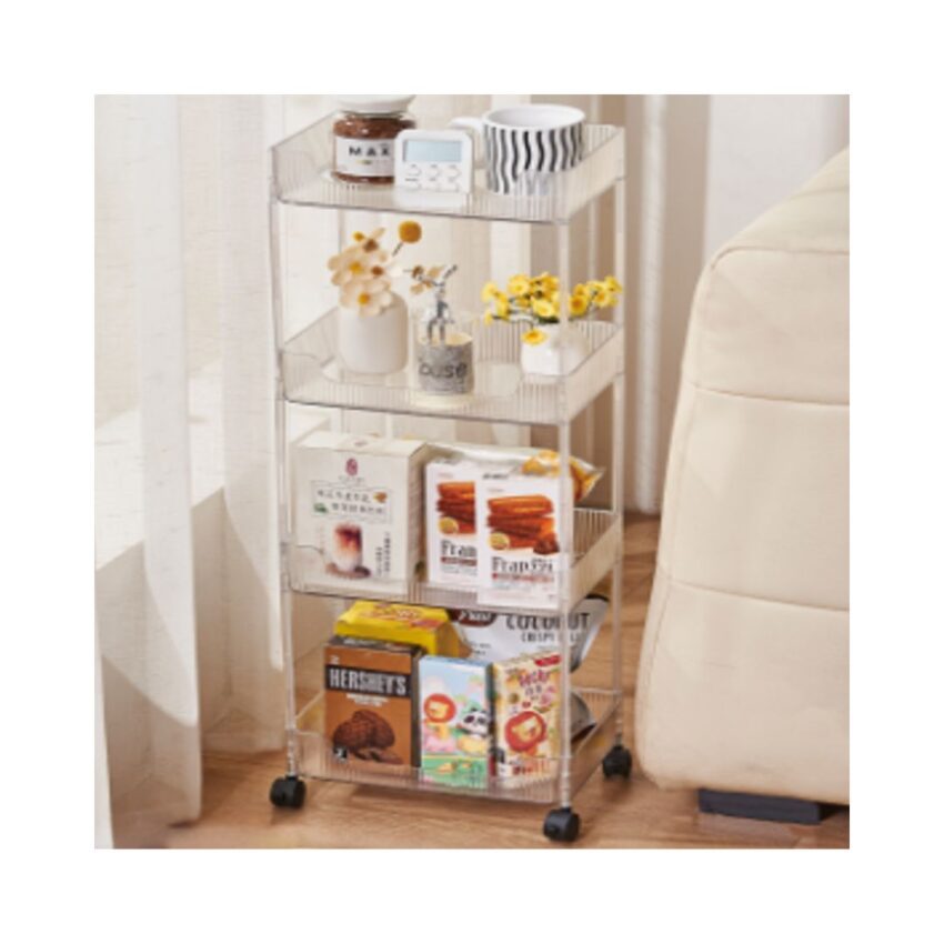 Acrylic 4 tier trolley