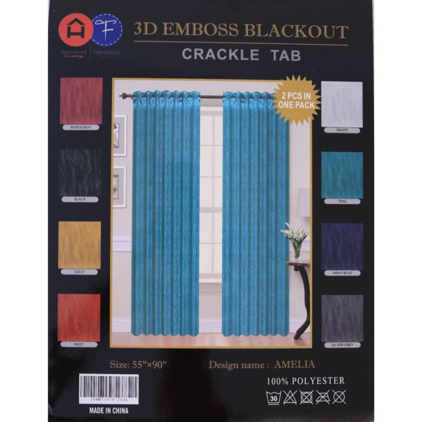 AMELIA 3D TAB BLACKOUT PANEL 2PC/PKG