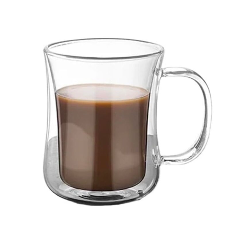 400ml Double layered glass mug