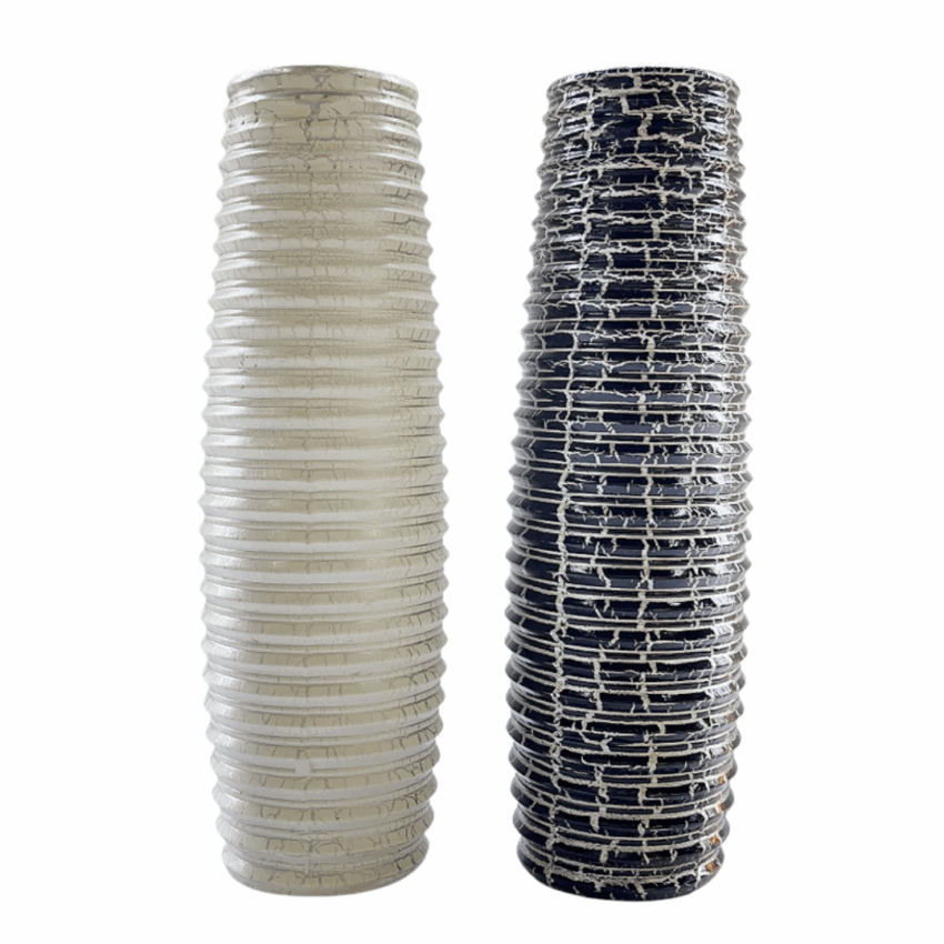 Crackle Tower Ceramic Vase