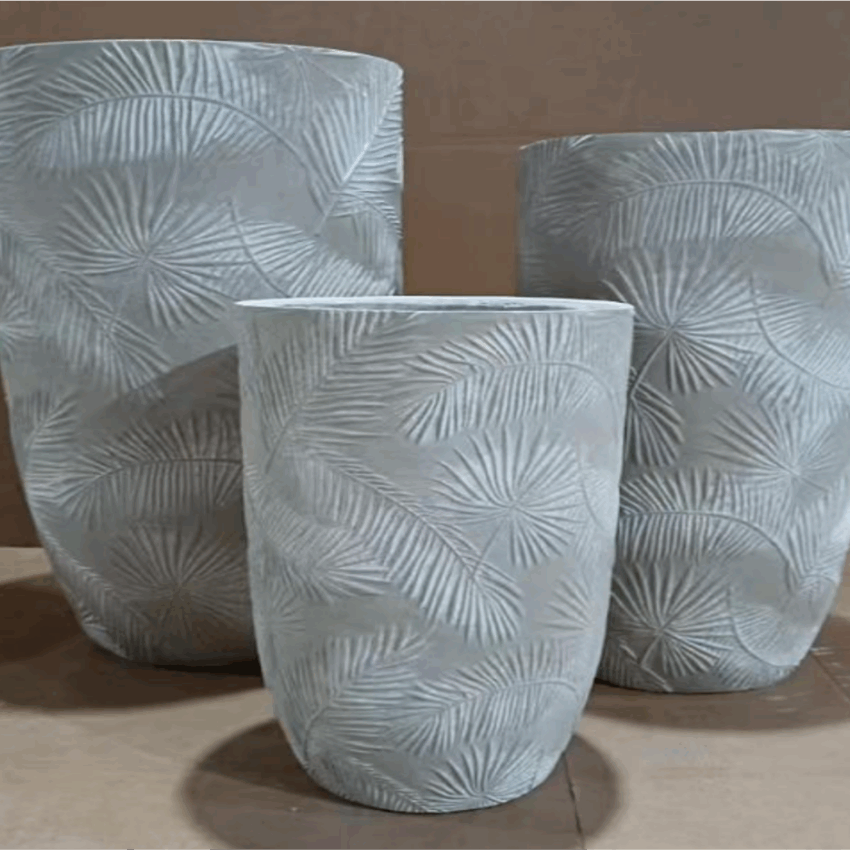 Fossil Leaf Plant Pot