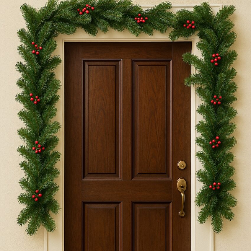 8FT DECORATED XMAS GARLAND