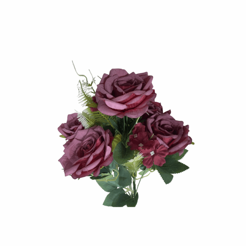 Artificial 44cm Rose Bunch Stem
