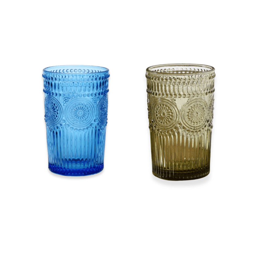 coloured drinking glasses