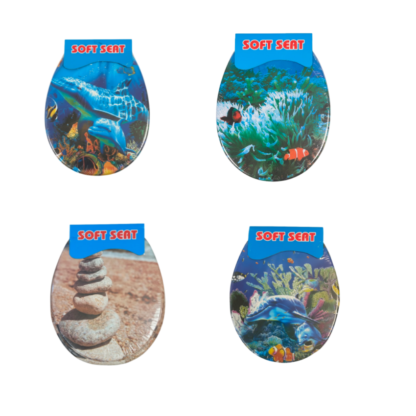 Coastal 16.5x14" Toilet Seat Cover