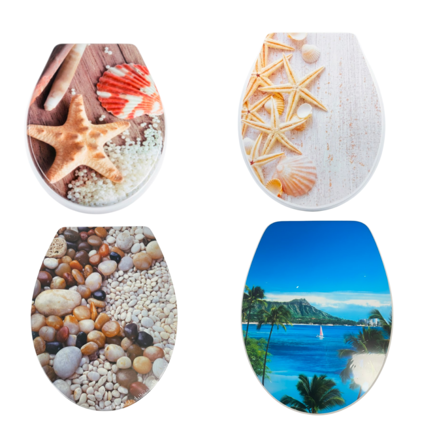 Printed & Padded 14 x 17" Toilet Seat Cover