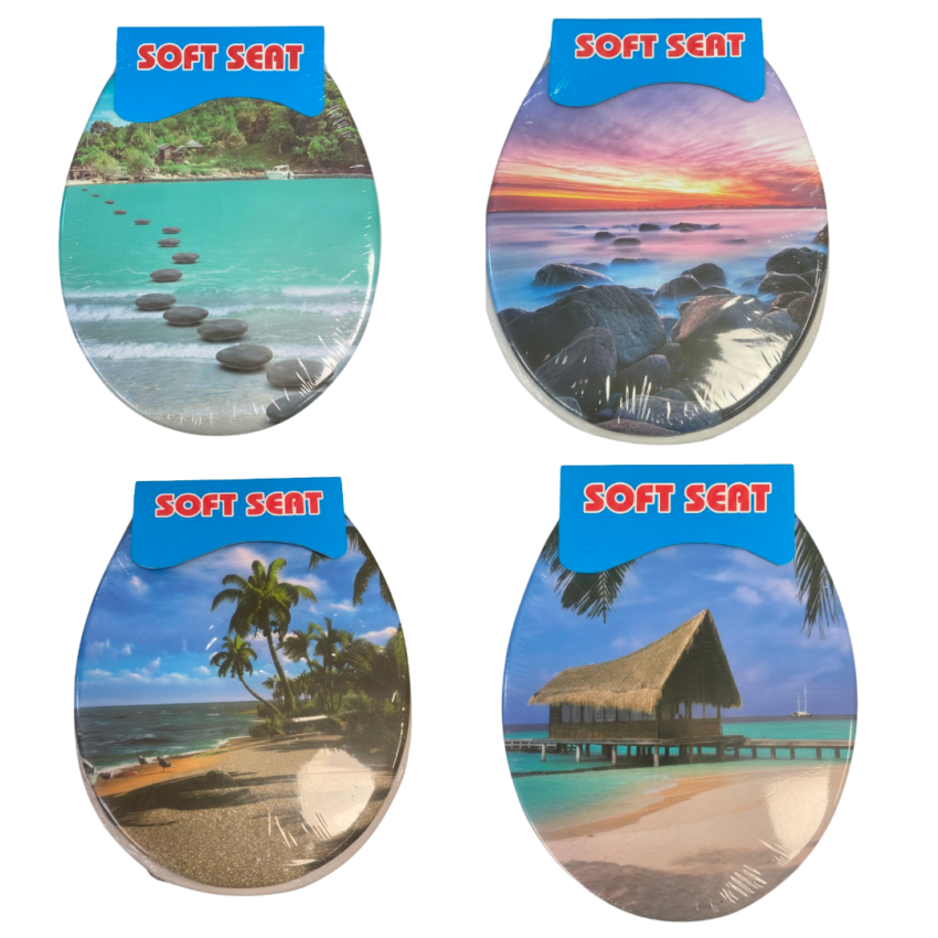 Seabreeze 16.5 x 14" Toilet Seat Cover