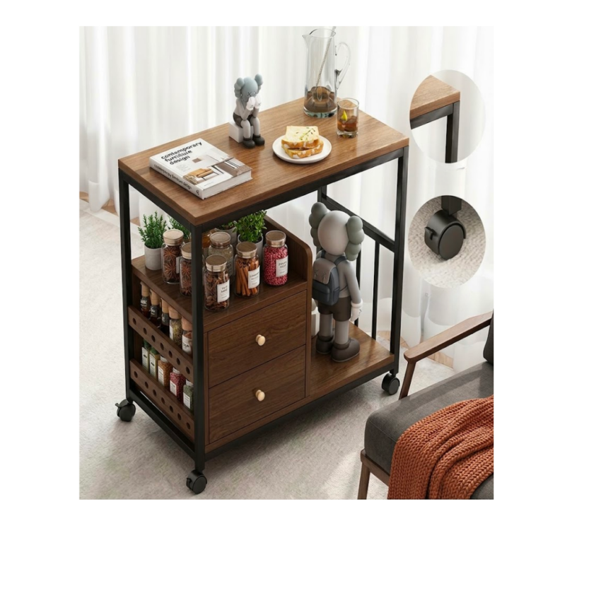 AKARI 68x70cm Side Rack w wheels